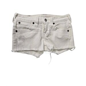 True Religion Keira White Low Rise Denim Shorts Size 27
